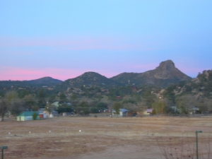 Sunrise Colors Over Thumb Butte